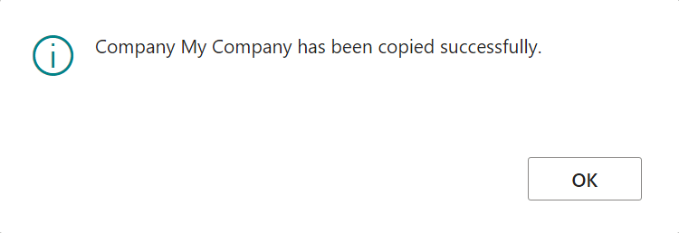 Company copy has completed successfully