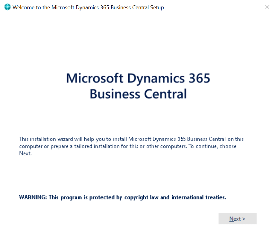 Welcome to the Microsoft Dynamics 365 Business Central Setup
