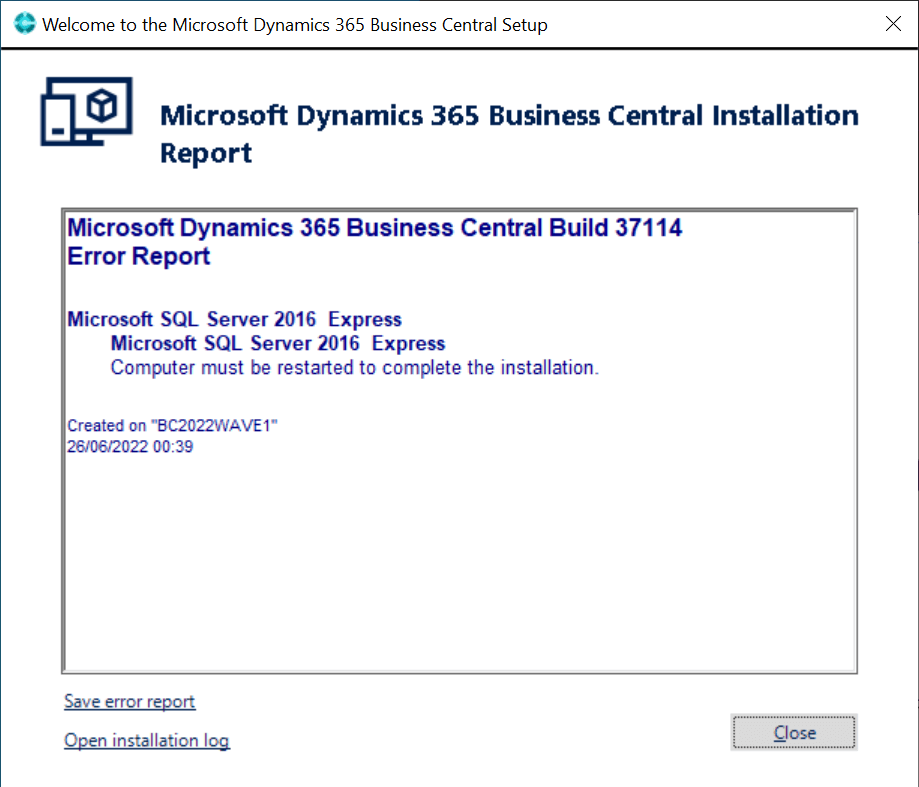 Welcome to the Microsoft Dynamics 365 Business Central Setup: 