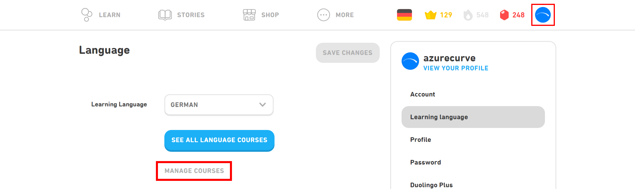 Remove A Language Course From Duolingo Azurecurve