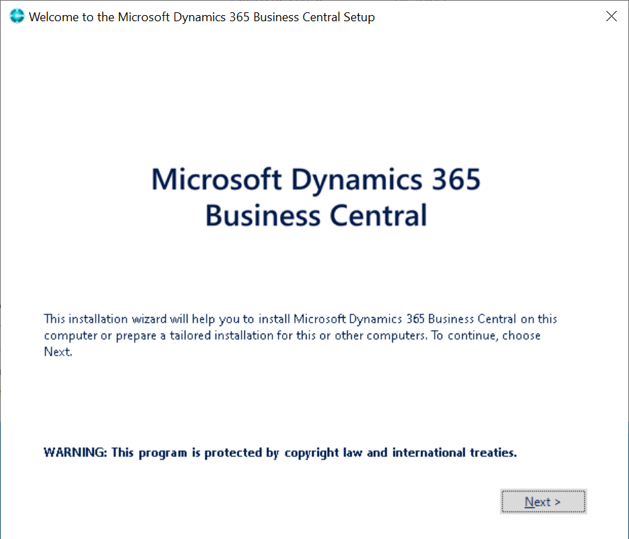 Welcome to the Microsoft Dynamics Business Central Setup